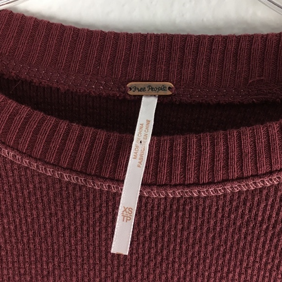 🔥SALE! SALE! SALE🔥 NWT Sexy Free People In The Mix Cuff Top in Rio Vino XS - Picture 12 of 13